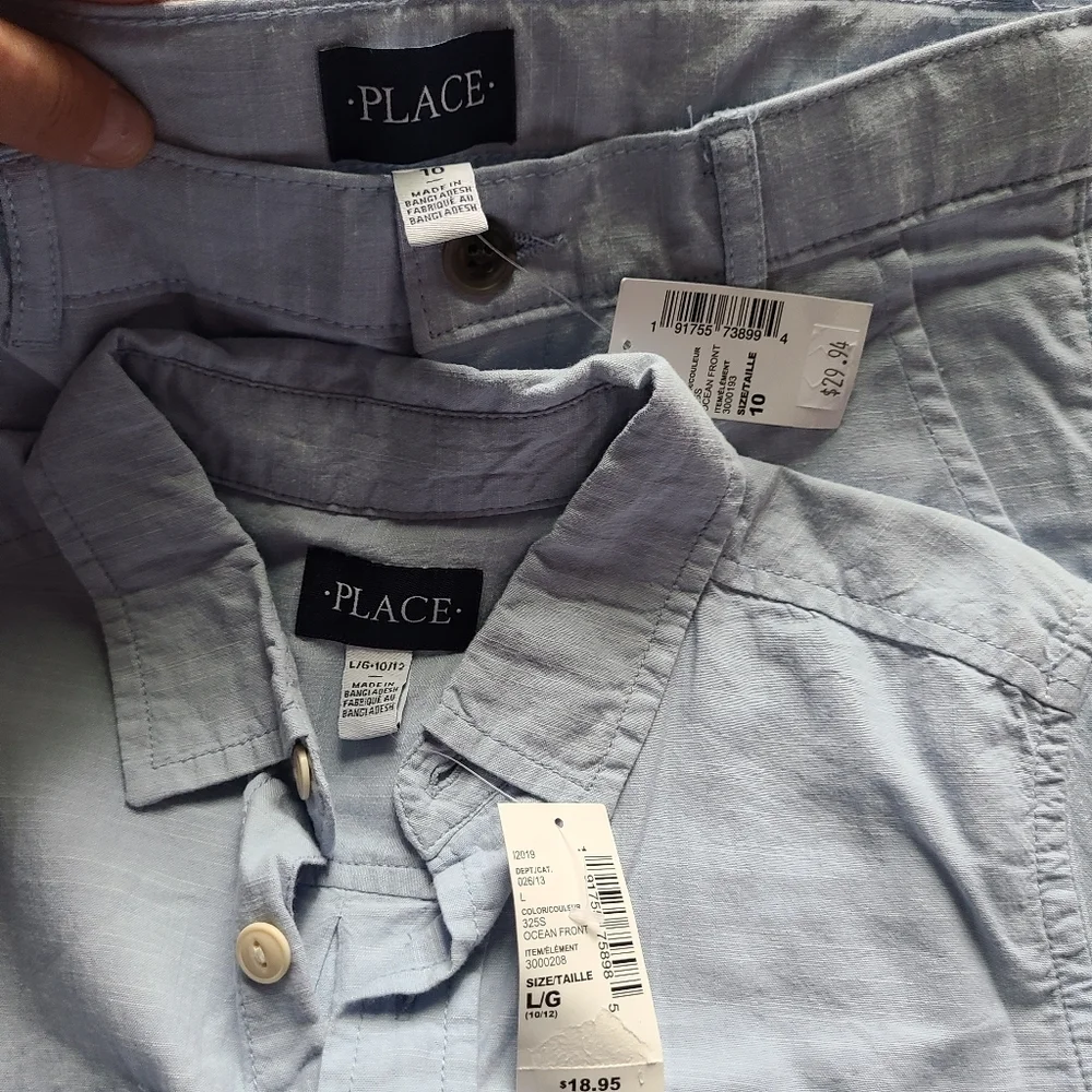 Nwt THE CHILDREN' S PLACE matching shirt and pants - Picture 6 of 9